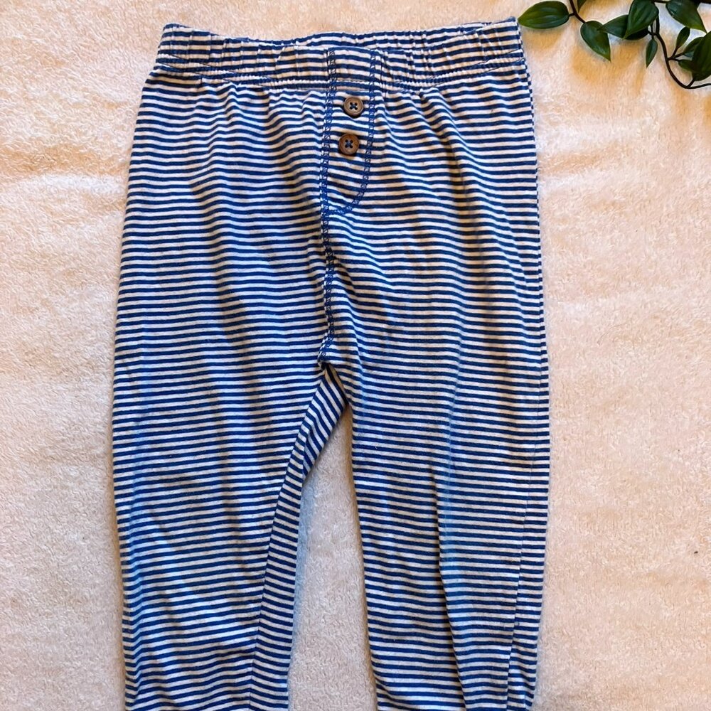 Carter’s Simply Joys 24M Blue Stripe Cotton Jogger Pants Toddler Unisex VGUC